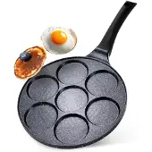 By Lille Vilde Graniittipannu 7 munalle, Black Line, 26 cm
