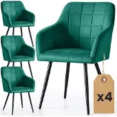 Hobby Hall 4 Akord Luxano -tuolin setti, vihreä
