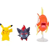 Pokémon Battle Figure 3 Pk Pikachu/Magikarp/Zorua - Multi/patterned - ONE SIZE