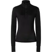 Super.natural Women's Tundra175 Zip 1/4 Jet Black Kerrasto yläosat XXL