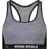 Mons Royale Sierra Sports Bra Grey Heather / Black Alusvaatteet XL