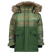 Didriksons Polarbjörn Parka Takki Pine Green 110 cm Vihreä 110 cm Pojat, Tytöt