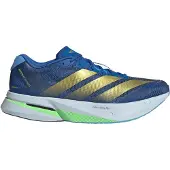 Adidas Adizero Boston 13 Shoes Blue Gold SS26, Size UK 9.5