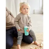 EVERYDAY BABY Glass Straw Bottle Healthy + Mint Green - Green - 240 ml