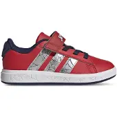 Adidas Tennarit 'Marvel Spider-Man' hopeanharmaa / punainen