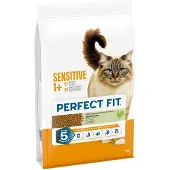 Perfect Fit 7kg Sensitive 1+ Runsaasti kalkkunaa sisältävä kissan kuivamuonaa