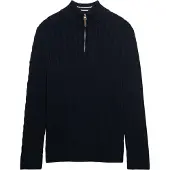 Superdry for man. M6110661B Cotton Classic Cable Half-Zip Sweater 1 2 navy (S), Casual, Long sleeve