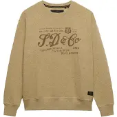 Superdry for woman. W2012636A Industry Worker Loose Crew Sweatshirt Beige (L), Casual, Cotton, Long sleeve