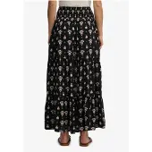 Superdry for woman. W7210394A Black floral-print skirt (M), Casual, Fabric