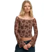 Superdry Flocked Mesh Pitkähihainen T-paita