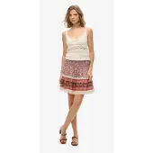 Superdry for woman. W7210348A Multicoloured patchwork skirt (XS), Casual, Multicolor, Cotton
