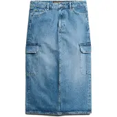 Superdry Denim Cargo Pocket Midi Hame