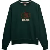 Superdry for woman. W2012579A Sweatshirt Crest green (XS), Casual, Cotton