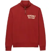 Superdry for man. M2014478A Vintage Athletic Half Zip Red Sweatshirt (XL), Casual, Cotton, Long sleeve