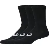 Asics 3 Pack Crew Sock - Black - M
