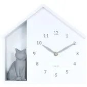 Karlsson seinäkello Sitting Cat white KA6099WH