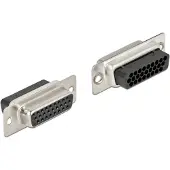 DeLOCK 66724, D-Sub HD 26 pin, Musta, Hopea, Naaras, Suora, Metalli, -40 - 105 °C