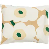 Marimekko Unikko tyynynpäällinen 50 x 60 cm Sand-off white-hay-emerald