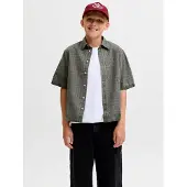 Jack & Jones Jcooverdyed Shirt Ss Styd Ss26 Jnr - Blue - 152