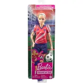 Barbie -ura muotinukke ja asusteet, jalkapalloilija ja blondi Pon