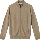 GOBI Cashmere Neuletakki 'Women's Essential Cashmere Full-Zip Cardigan' tummabeige