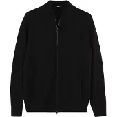 GOBI Cashmere Neuletakki 'Women's Essential Cashmere Full-Zip Cardigan' musta