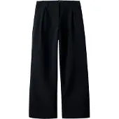 LMTD Nlfluis Nw Pleat Wide Pant Noos - Black - 134