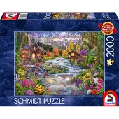 Schmidt River Idyll in the Mountains 2000p palapeli