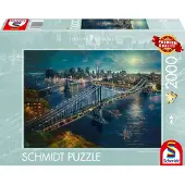 Schmidt Thomas Kinkade: Moonlight Over Manhattan 2000p palapeli