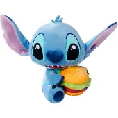 Disney Stitch With Burger Plush (25Cm) - Blue - 25 CM
