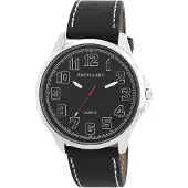 Excellanc miesten rannekello mustalla tekonahkarannekkeella – 45 mm
