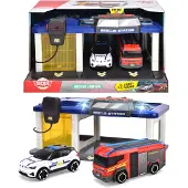 Dickie Toys Rescue Station With 2 Vehicles - Red - ONE SIZE