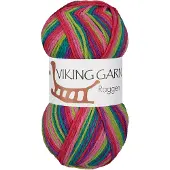 Viking Garn Raggen 150 g Multiväri vaaleanpunainen/vihreä 738