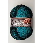 Viking Garn Pleddgarn 350 g turkoosi/musta