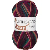 Viking Garn Raggen 150 g Multiväri liila/okra 756