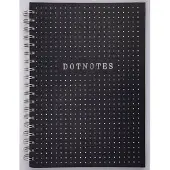 Adlibris DotNotes musta muistikirja pistesivuilla