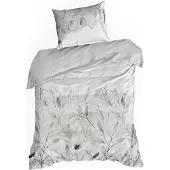 Eurofirany Vuodevaatesetti POS/ST/SPRING/63, kasviaiheisella kuviolla, harmaa, 140x200