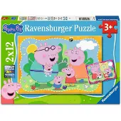 Ravensburger Pipsa Possu Palapeli Happy Families 2x12 Palaa