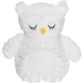 Teddykompaniet Teddy Heaters, Owl, With Wavy Furr, White - White - 35 CM