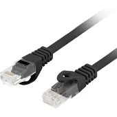 Lanberg PCU6-10CU-0200-BK, 2 m, Cat6, U/UTP (UTP), RJ-45, RJ-45, Musta