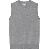 GOBI Cashmere Neuleliivi 'Women's Timeless Cashmere Crewneck Vest' meleerattu harmaa