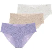 Dorina Alushousut beige / pastellinvioletti / valkoinen
