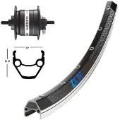 Exal Front wheel 26" with dynamo