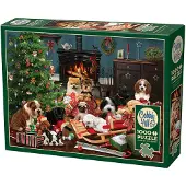 Cobble Hill Pussel Christmas Random Cut - Puppies 1000 bitar, Cobble Hill