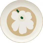 Marimekko Unikko tarjoiluvati White-beige-light sand-dark green