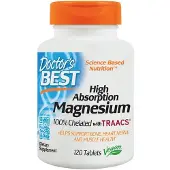 Doctors Best Magnesium 100 mg - 120 tablettia, korkea imeytyminen - 120 tablettia