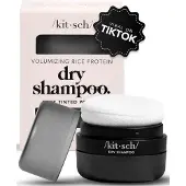Raw Organic KITSCH Volumizing Rice Protein Dry Shampoo - Dark Tinted Powder