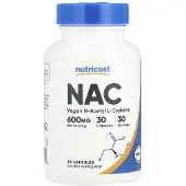 Nutricost N-asetyyli-L-kysteiini (NAC) 600 mg, 30 kapselia