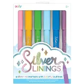 Ooly Outline Markers 6 Pcs - Silver Linings - Multi/patterned - ONE SIZE