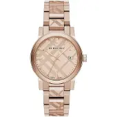 Burberry BU9039 Rose GoldTone Dial ruostumattomasta teräksestä Unisex katsella